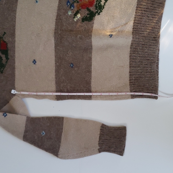 Vintage B. Altman & Co stripes and flowers sweater, S - Picture 7 of 8